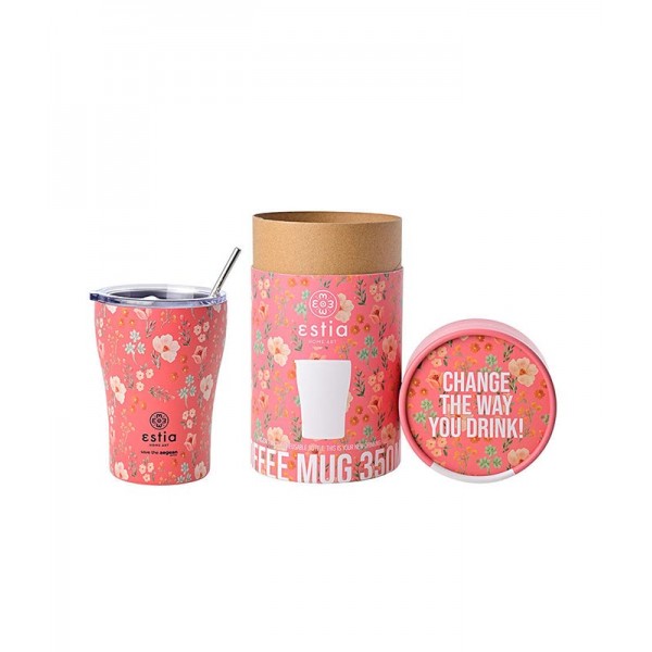 Θερμός ESTIA coffee mug 350ml  01-16906 Bouquet coral