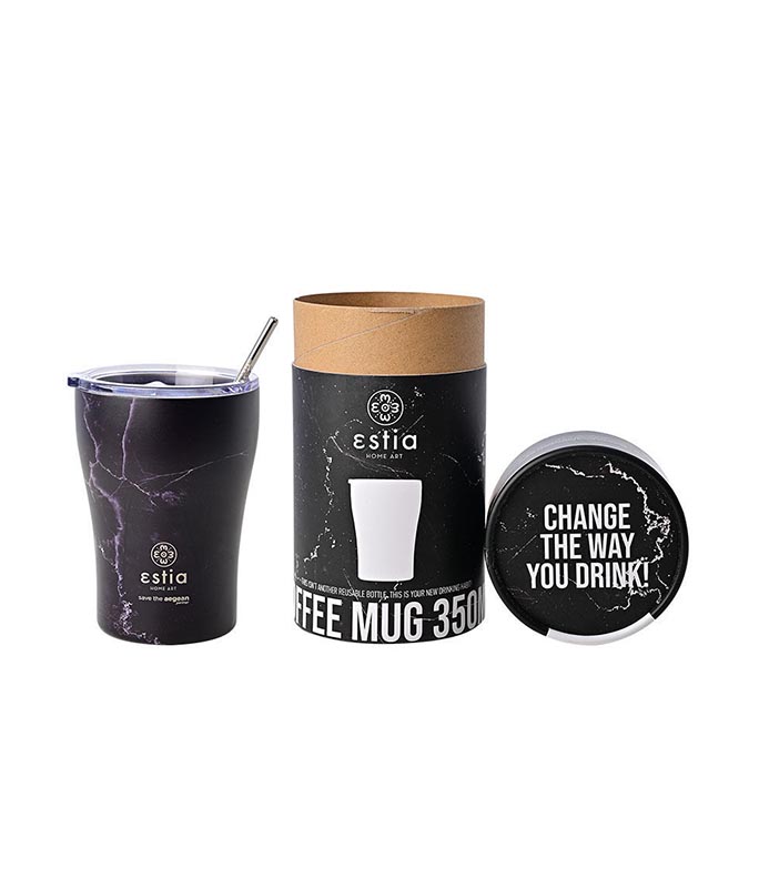 Θερμός ESTIA coffee mug 350ml  01-16913 Pentelica black Κούπες-Θερμός