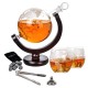 Globe Decanter Set – Μοναδικό Σετ Καράφας και Ποτηριών με Υφή Υδρογείου MM04520