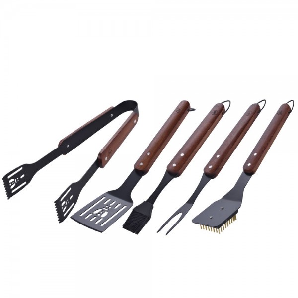 Σετ μπάρμπεκιου LAGUIOLE Black Series 5 τεμαχίων με λαβή από καουτσούκ 40268154