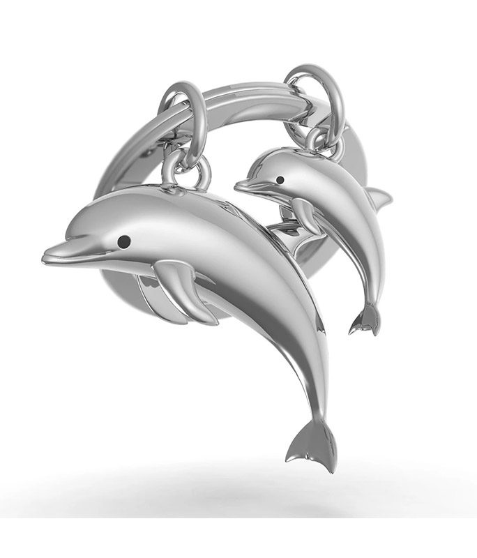 Μπρελόκ Metalmorphose  DOLPHIN & BABY DOLPHIN MTM145-06 Μπρελόκ Ζωάκια