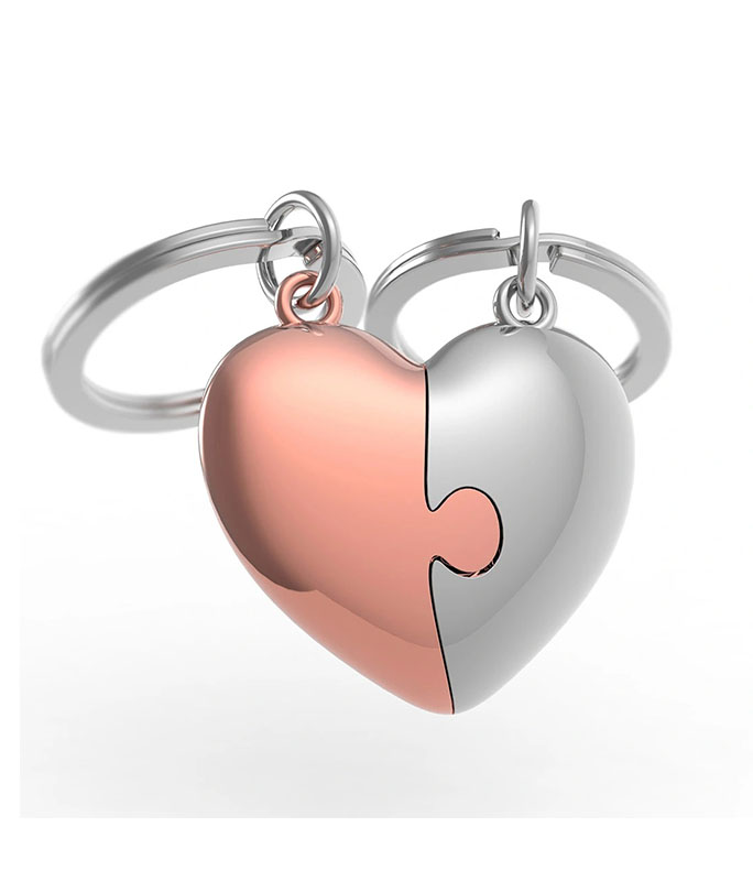 Διπλό Μπρελόκ Metalmorphose Heart Puzzle MTM304-01  Μπρελόκ  Γυναικεία 