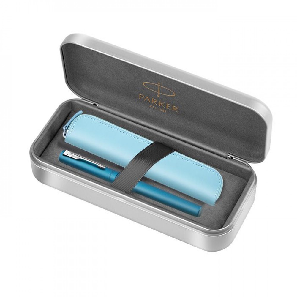 ΣΕΤ PARKER VECTOR XL TEAL CT  ROLLER BALL & POUTCH 1161.1042.06