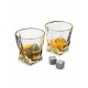 Twisted Glasses With Stone – Σετ 2 ποτήρια με 4 κύβους πάγου από πέτρα 93491