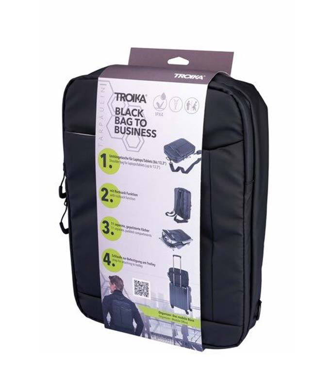 TROIKA Τσάντα 2 σε 1 BBL63/BK Μαύρη Τσάντες