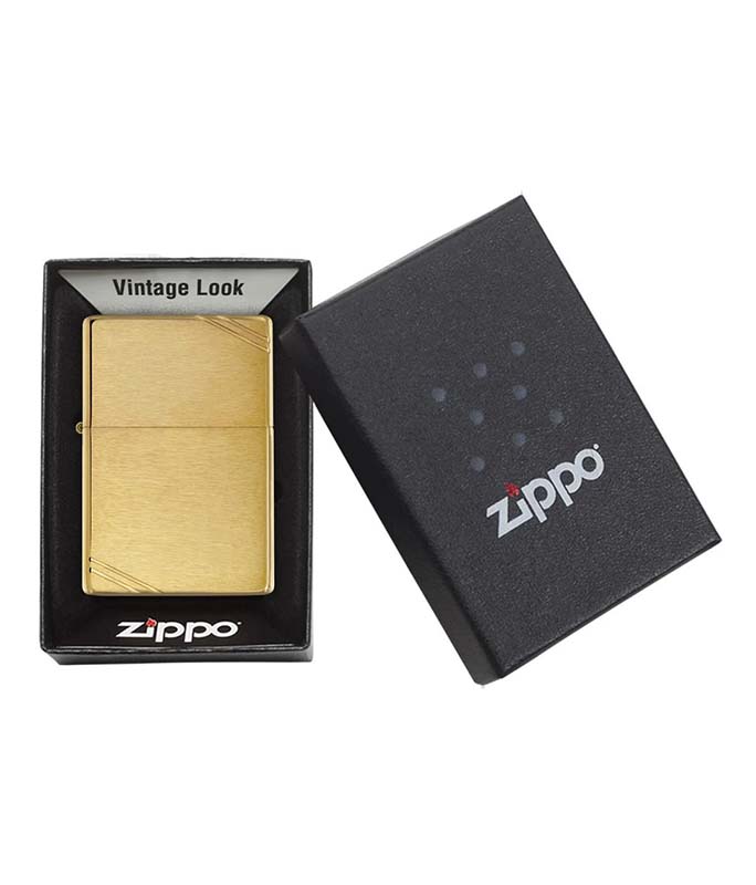 Zippo Brushed Brass Vintage with Slashes 240 Αναπτήρες Zippo