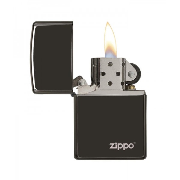 Zippo 24756ZL Classic High Polish Black Zippo Logo