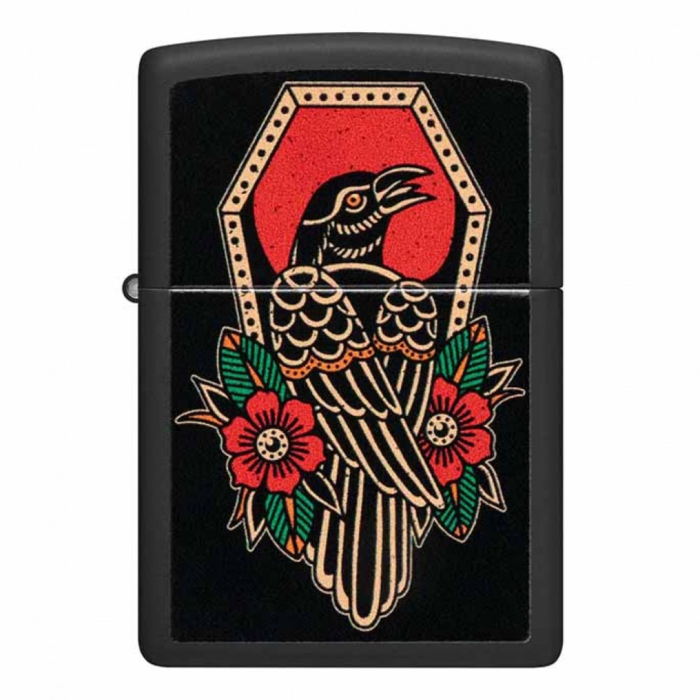 Zippo 48611 Crow Tattoo Design