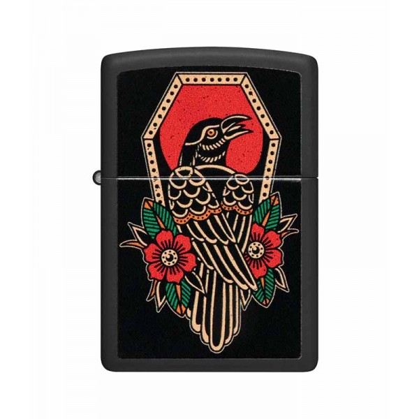 Zippo 48611 Crow Tattoo Design