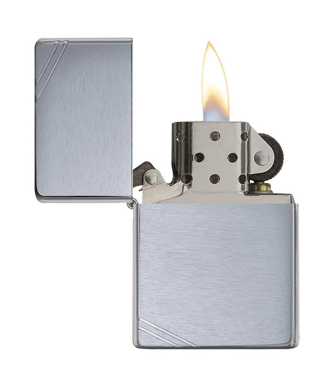 Zippo 230 Vintage BR Fin Chrome Αναπτήρες Zippo