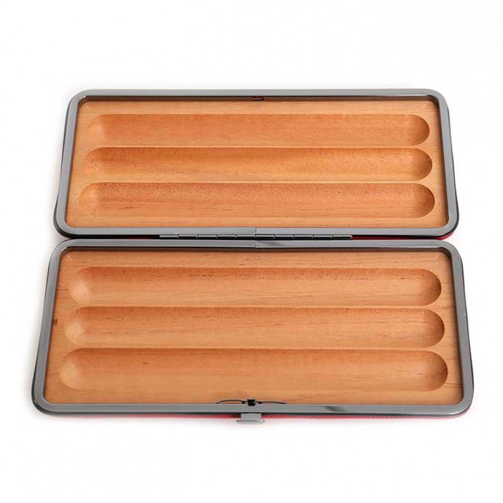 Savinelli Δερμάτινη Πουροθήκη 3 Πούρων T567RD