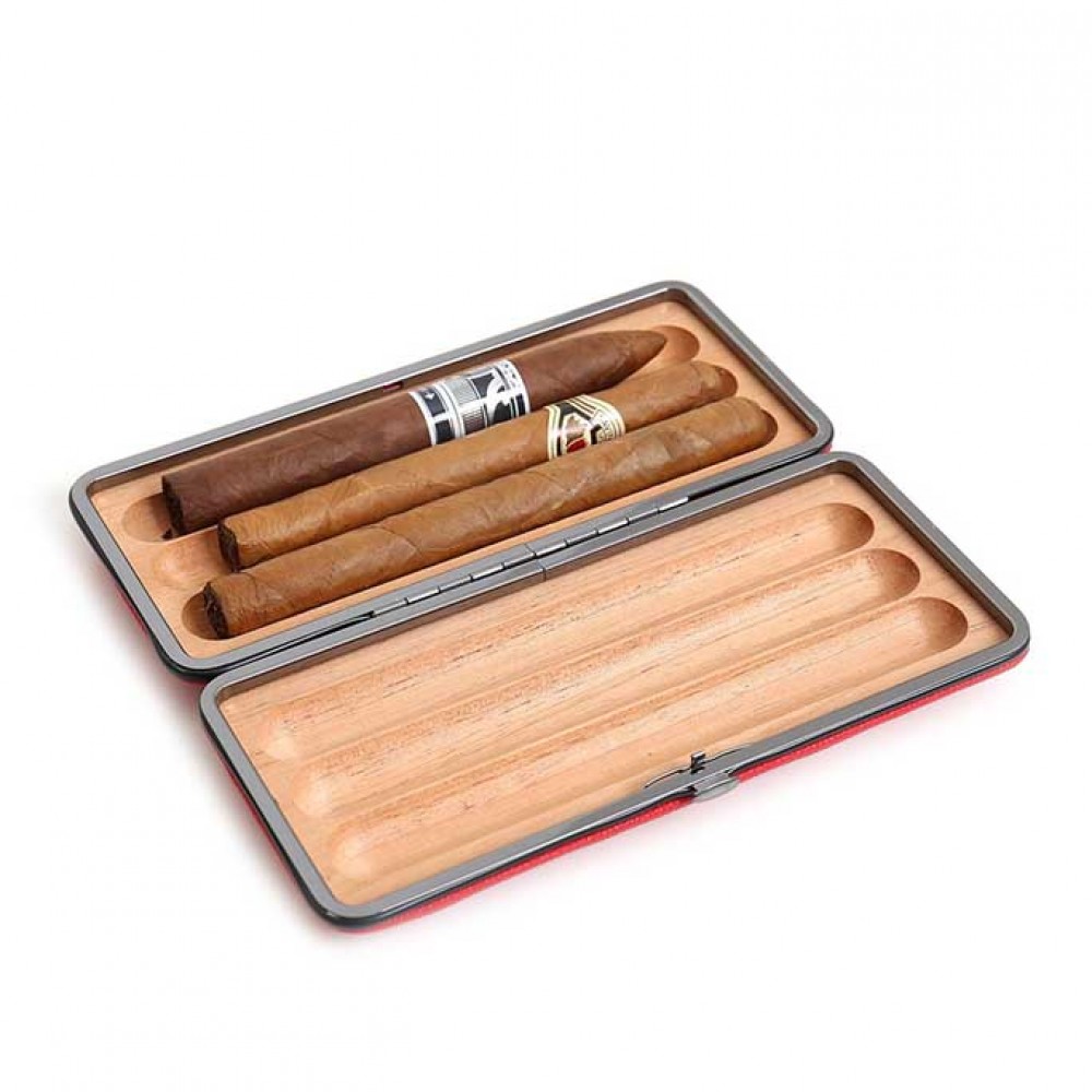 Savinelli Δερμάτινη Πουροθήκη 3 Πούρων T567RD